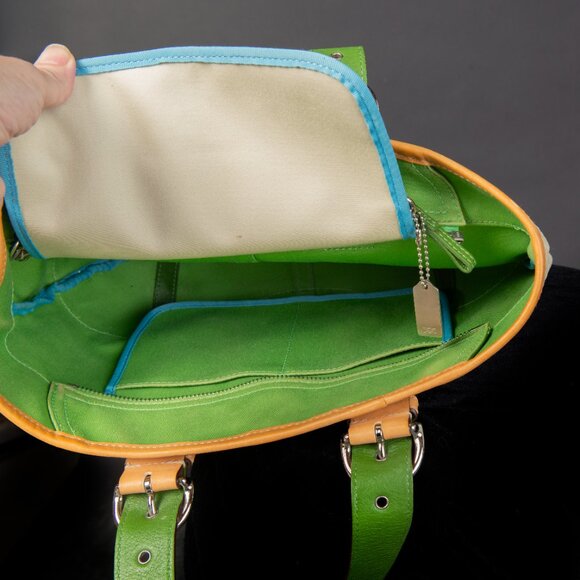 COACH Hampton Soho Canvas Tote Bag Cream - Picture 16 of 16